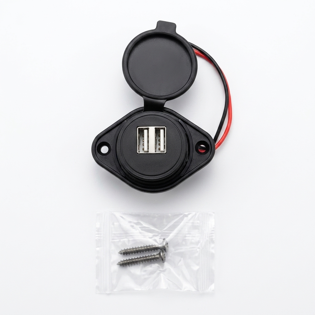 TG-AKS-0114_Usb_Charger_Flat_Oval_48A Usb Charger Flat Oval 4,8A - Gambar 1